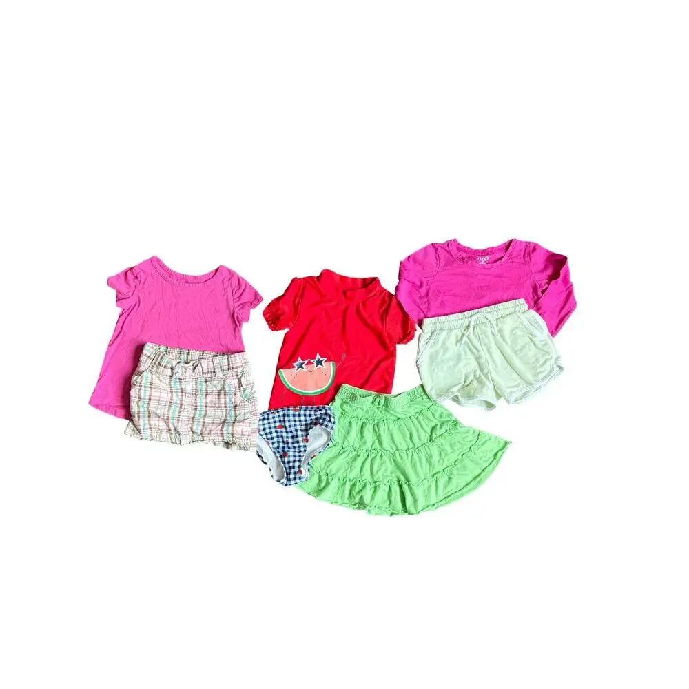 3T Girls Summer clothing Watermelon vacation outfit skirts shorts tees & bathing